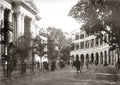 Singapore Street Scene Colonial Architecture Rickshaws Vtg. Photo 19thC.