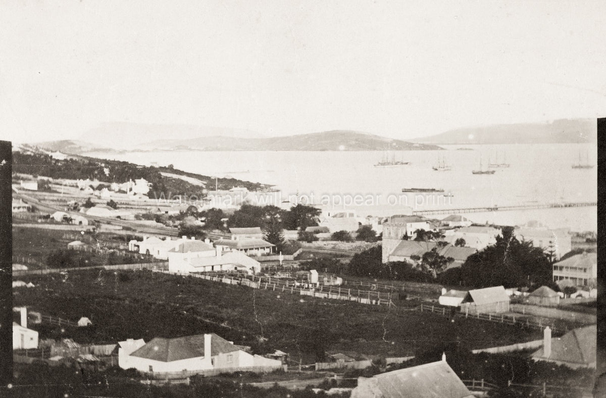 Albany Western Australia Princess Royal Harbour Ships Anchor Vtg. Photo 19thC.