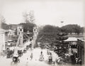 Cavenagh Bridge Singapore River Cityscape Horse Carriages Vtg. Photo 19thC.