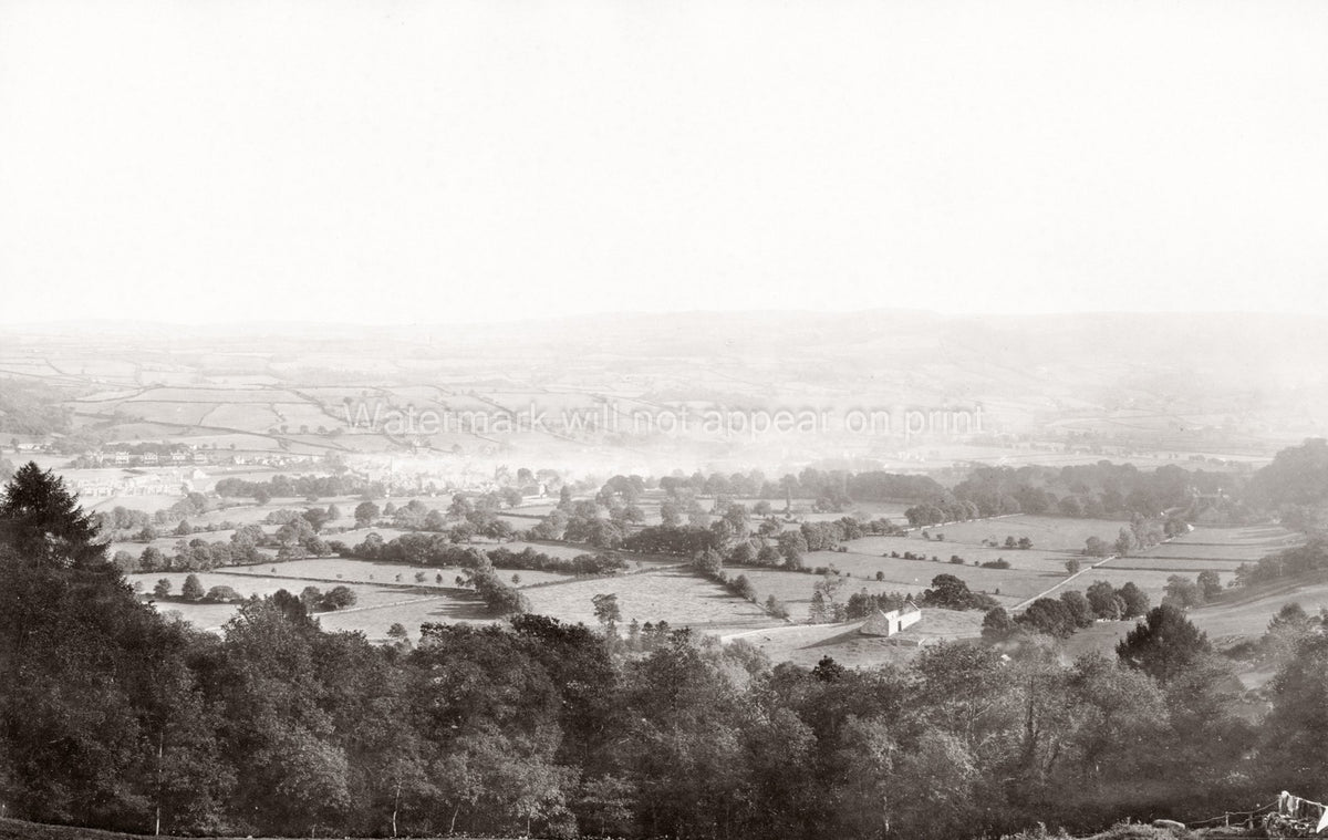 Llanrwst Conwy Wales Landscape Valley View Rural Countryside Vtg. Photo 19thC.