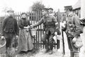 World War Belgian Peasants Give Fruit British Soldiers Vtg. Photo WW1