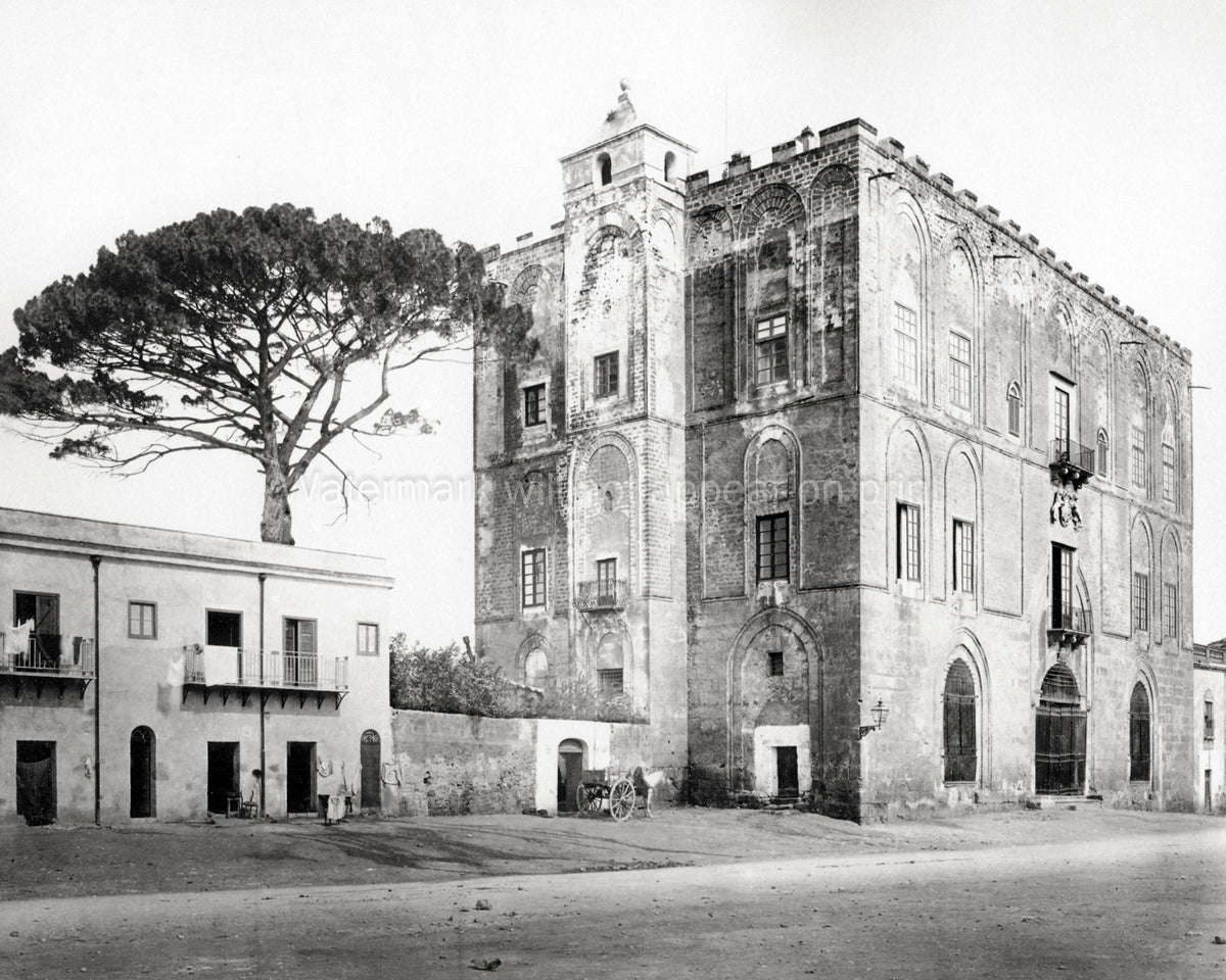 La Zisa Palermo Italy Palace Castle Norman Architecture Vtg. Photo 19thC.