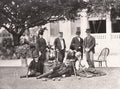 Hong Kong Europeans Playing Croquet Victorian Fashion Garden Vtg. Photo 19thC.