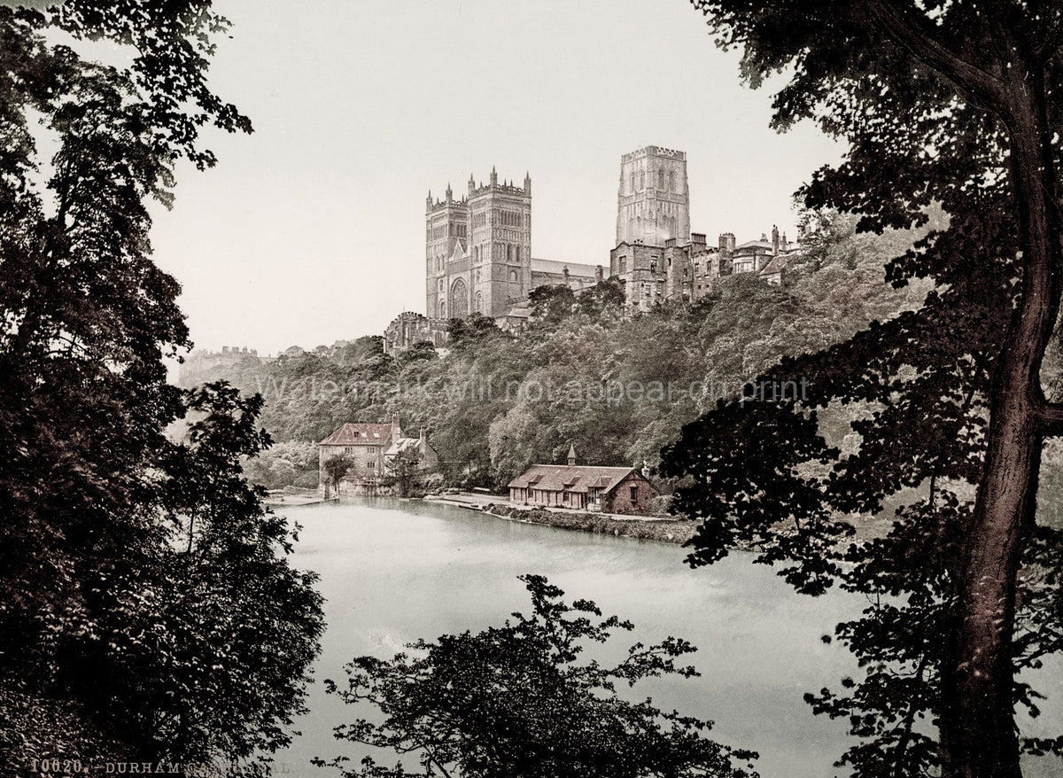 Durham Cathedral Castle River Wear Norman Architecture Vtg. Photo 19thC.