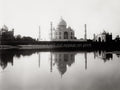 Agra India Taj Mahal Reflection Yamuna River Mughal Vtg. Photo 19thC.