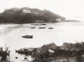 French Indochina Kebao Island Port Wallut Coastal Village Vtg. Photo 19thC.