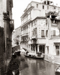 Venice Rio Vidnan Canal Gondola Bridge Architecture Italy Vtg. Photo 19thC.