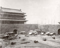 Beijing Zhengyangmen Gate Tartar City Wall Market Carts Vtg. Photo 19thC.