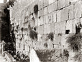 Jerusalem Western Wailing Wall Palestine Israel People Praying Vtg. Photo 19thC.