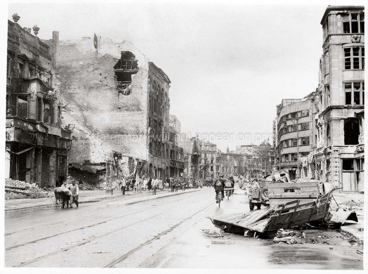 Berlin Germany Potsdamer Platz Ruins Aftermath Street Scene Vtg. Photo 20thC.