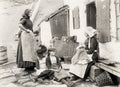 Staithes Yorkshire Fishing Family Cottage Women Children Rural Vtg. Photo 19thC.
