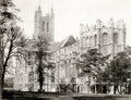 Canterbury Cathedral England Gothic Church Architecture Fire Vtg. Photo 19thC.