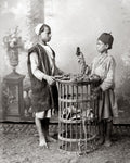Egypt Pastry Vendor Small Boys Food Seller Street Vtg. Photo Late 19thC.