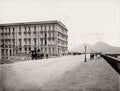 Naples Hotel Royal des Etrangers Mt. Vesuvius Street Scene Vtg. Photo 19thC.
