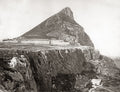 Gibraltar Arsenal Rock Fortification Military Cliffs Cannon Vtg. Photo 19thC.