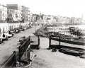 Naples Marina del Carmine Harbor Waterfront Boats Cityscape Vtg. Photo 19thC.