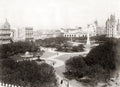 Buenos Aires Plaza de Mayo Argentina Cityscape Architecture Vtg. Photo 19thC.