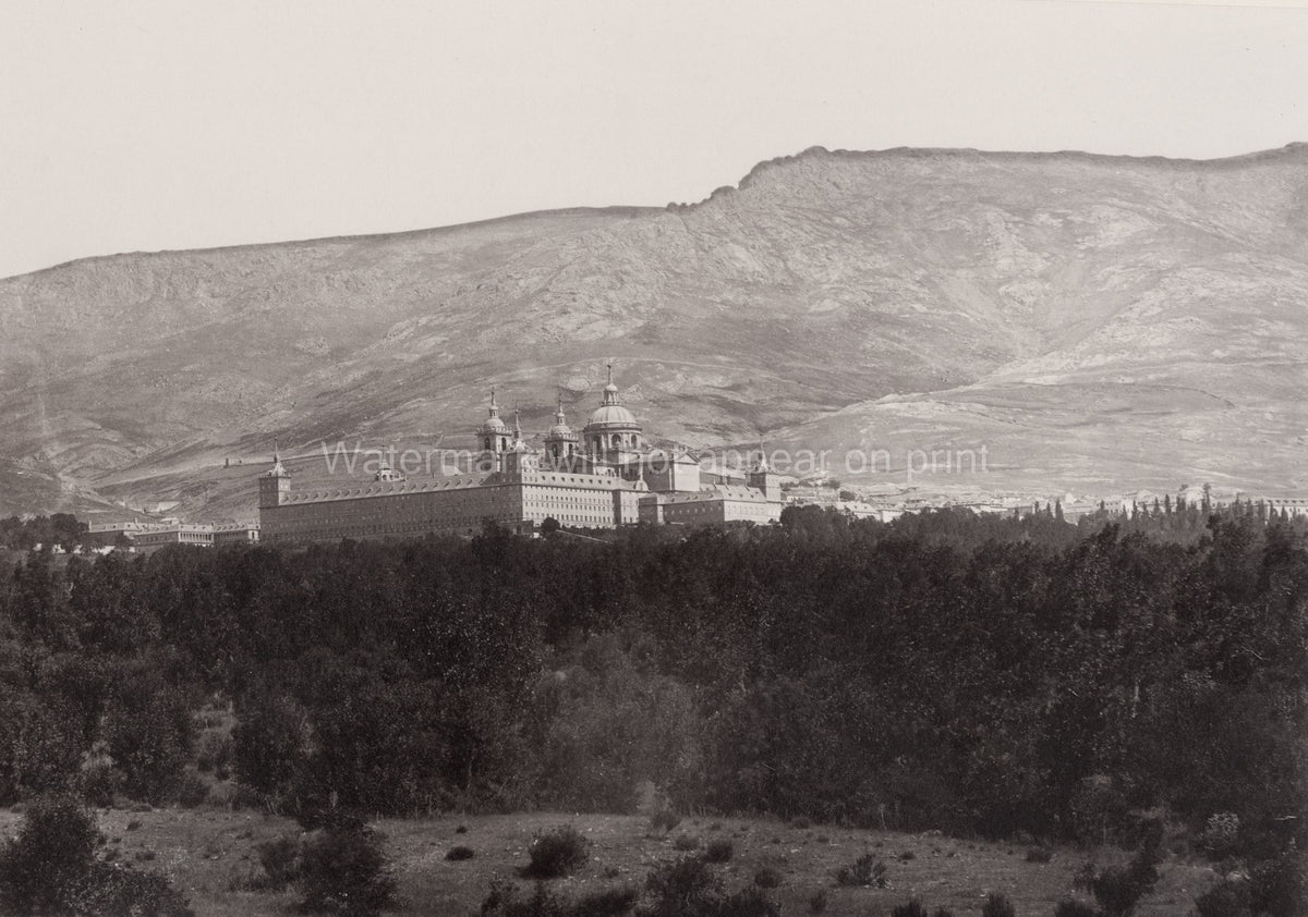 Royal Monastery El Escorial Spain Palace Architecture Mountain Vtg. Photo 19thC.