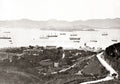 Hong Kong Harbour Ships Steamships Colonial Architecture Vtg. Photo 19thC.