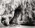 White Grotto Capri Italy Sea Cave Boat Tour Rock Formations Vtg. Photo 19thC.