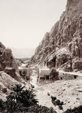 El Kantara Gorge Algeria Stone Bridge Canyon River Mountain Vtg. Photo 19thC.