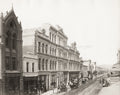 Melbourne Australia Cityscape Architecture Shops Horse Vtg. Photo 19thC.