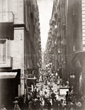 Naples Gradoni di Chaia Street Scene Market Crowd Steps Vtg. Photo 19thC.