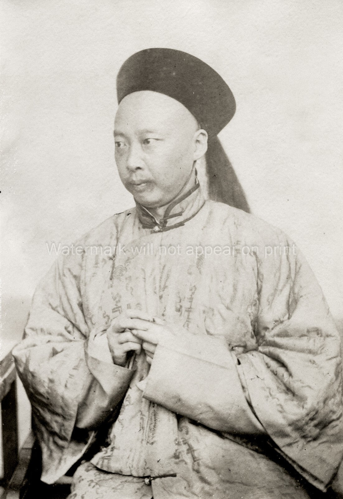 Yulu Provincial Governor Anhui China Man Portrait Official Vtg. Photo 19thC.