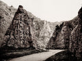 Cheddar Gorge England Rocky Cliffs Canyon Landscape Horse Cart Vtg. Photo 19thC.