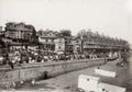 Isle Wight Sandown Beachfront Promenade Hotels Crowd Vtg. Photo 19thC.