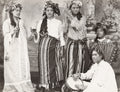 Pacific Islands Women Musicians Traditional Dress Accordion Vtg. Photo 19thC.