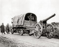 WWI Captured German Gun France Soldiers Artillery Wagon Road Vtg. Photo WW1