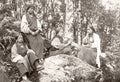 India Tibetan Bhutanese Ethnic Group Girls Traditional Dress Vtg. Photo 19thC.