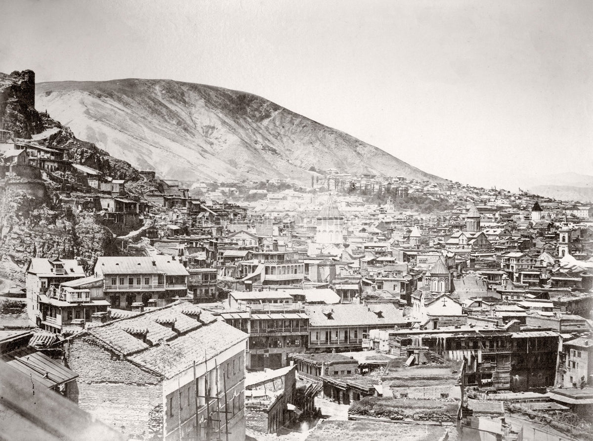 Tbilisi Georgia Cityscape Tiflis Caucasus Mountain View Vtg. Photo 19thC.