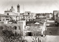 Alexandria Egypt Street View Church Bell Tower Palm Trees Vtg. Photo 19thC.