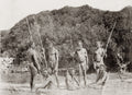 NW Australia Aboriginal Men Group Indigenous Spears Tribal Vtg. Photo 19thC.