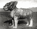 China Ming Tombs Stone Animal Sculpture Guardian Statue Vtg. Photo 19thC.