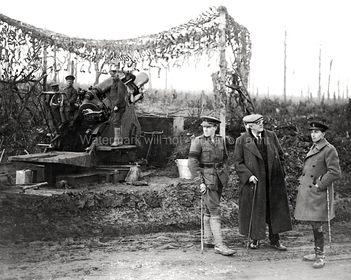 France Mr Balfour Howitzer Artillery Soldiers WW1 Military Vtg. Photo