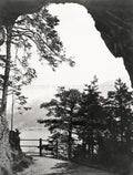 Italian Lakes Italy Shaded View Mountains Lake Scenic Overlook Vtg. Photo 19thC.