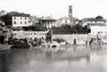 Rome Roman Great Sewer Cloaca Maxima Temple Tiber River City Vtg. Photo 19thC.