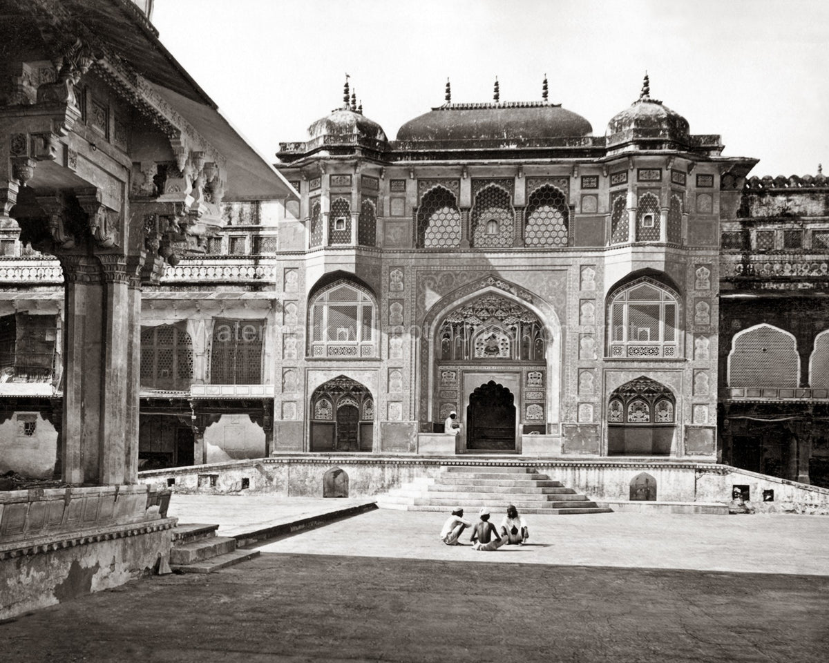 Gateway Palace Amber India Mughal Architecture Courtyard Vtg. Photo 19thC.