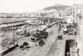 Naples Italy Harbour Busy Street Scene Carriages Waterfront Vtg. Photo 19thC.