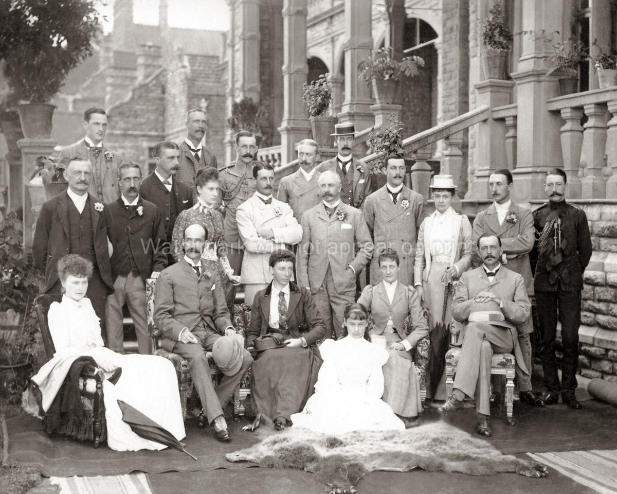 Lord Lansdowne India Group Portrait British Raj Aristocracy Vtg. Photo 19thC.