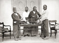 Ceylon Sri Lanka Jewellers Merchants Gems Traditional Dress Vtg. Photo 19thC.