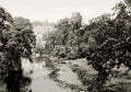Warwick Castle River Avon Landscape Towers Medieval England Vtg. Photo 19thC.