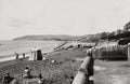 Sandown Isle Wight Beach Scene Pier Seawall Seaside Vtg. Photo 19thC.
