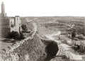 Jerusalem Palestine Old City Walls Tower David Landscape Vtg. Photo 19thC.