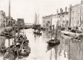 Venice Italy Canal Daily Life Boats Cargo Waterway Buildings Vtg. Photo 19thC.